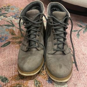 Gray Timberland Boots